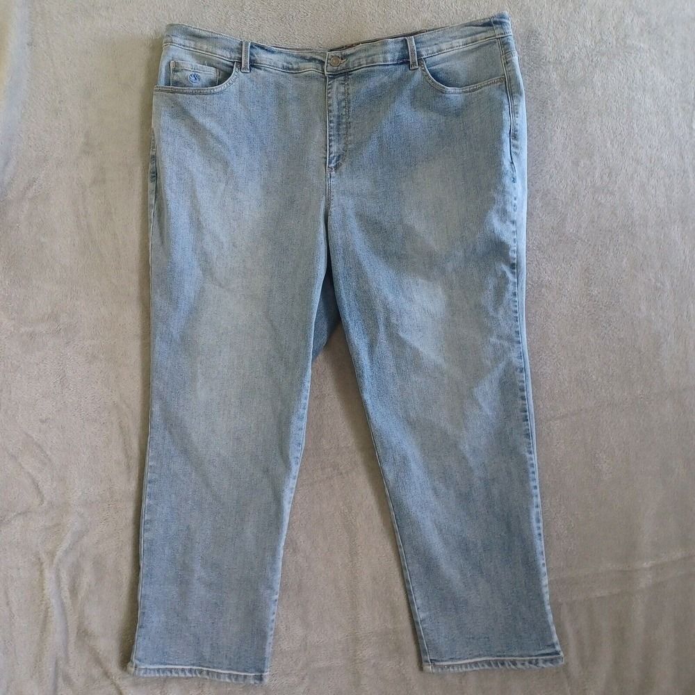 Gloria Vanderbilt Amanda Jeans 24W Ankle Straight Leg Light Wash Stretch Comfort - Picture 9 of 9